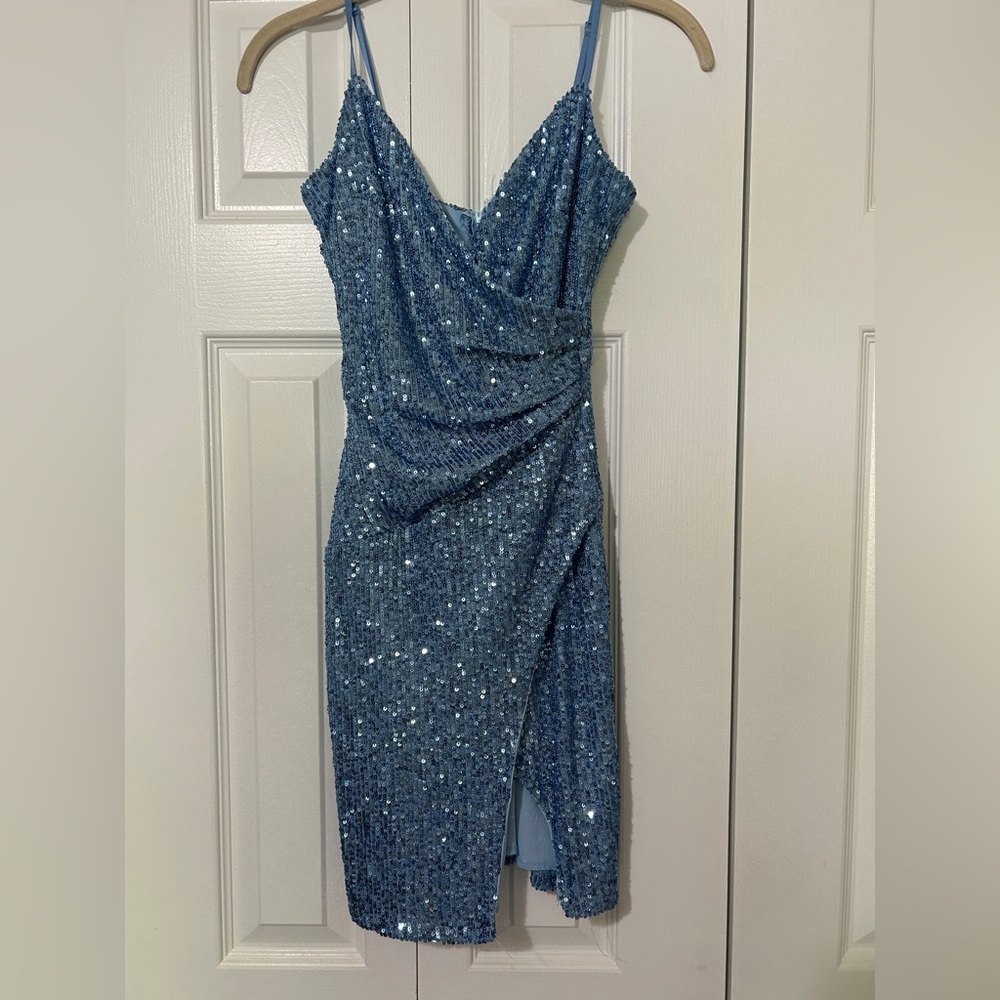 Honey and Rosie Sparkling Blue Dress
